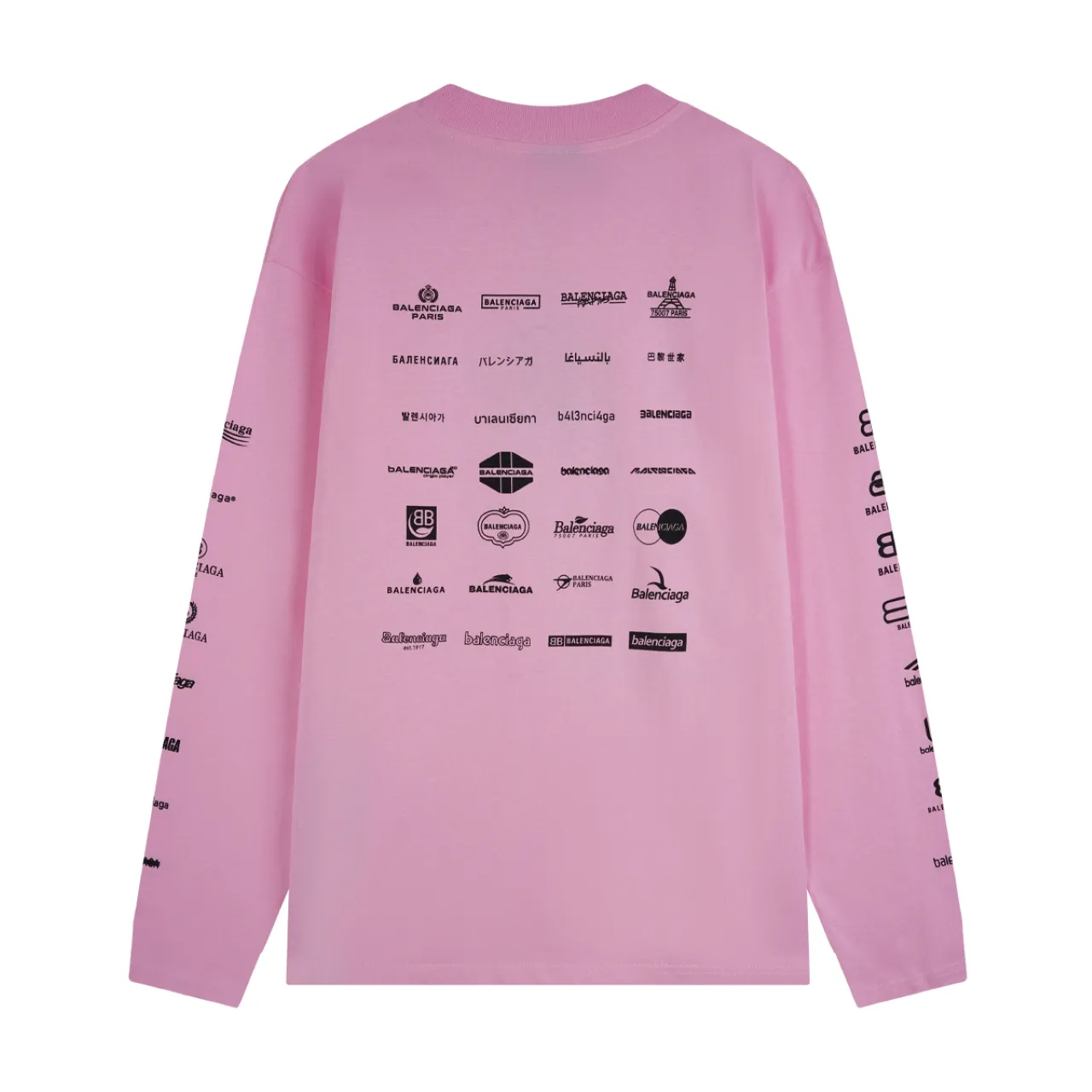 Balenciaga Classic LOGO T💰P110 32s 240g Authentic +Sizes ＋ Logo Size：Xs-L ：Pink